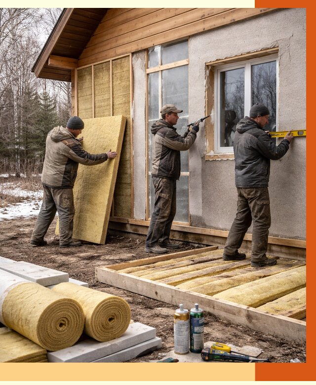 Утепление дачного дома в Пушкине от 5138 руб/м2 — недорого | ТепломастерПшн