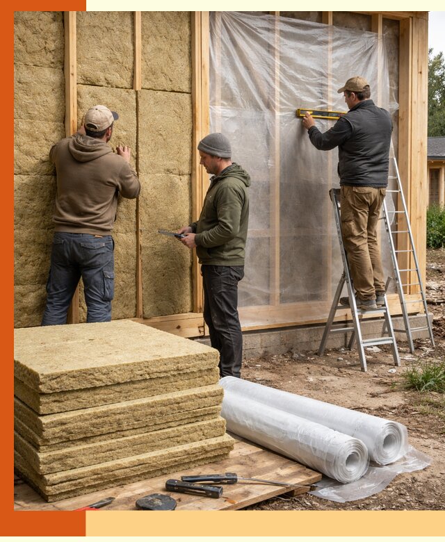 Утепление каркасного дома в Пушкине под ключ с гарантией качества