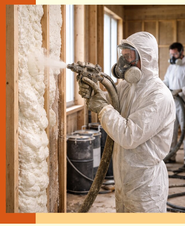 Утепление каркасного дома пенополиуретаном в Пушкине