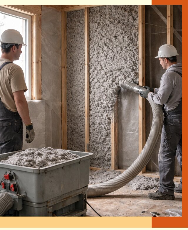 Утепление каркасного дома эковатой в Пушкине от 1947 руб. | ТепломастерПшн