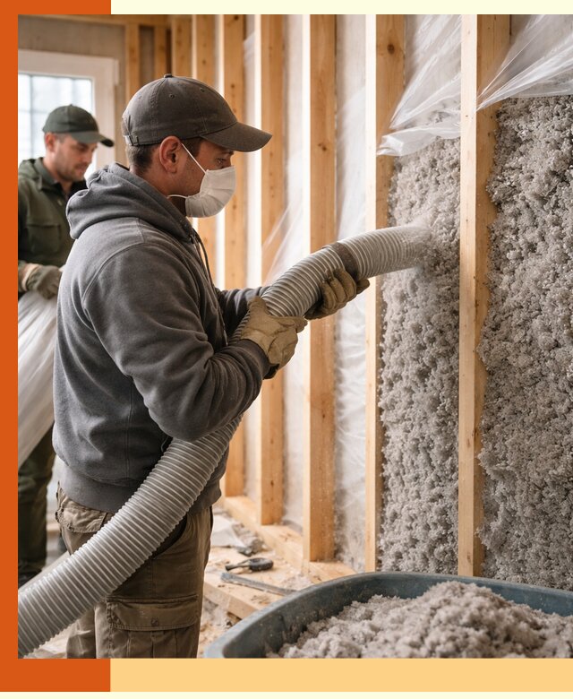 Утепление каркасного дома эковатой в Пушкине — качественно и надолго