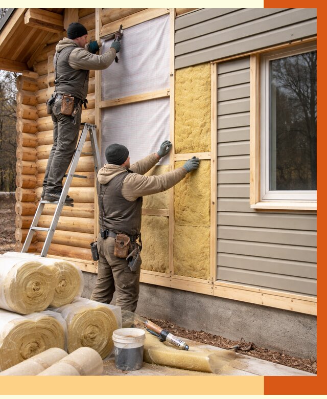 Утепление деревянного дома в Пушкине от 6707 руб./м2 — заказать работы | ТепломастерПшн