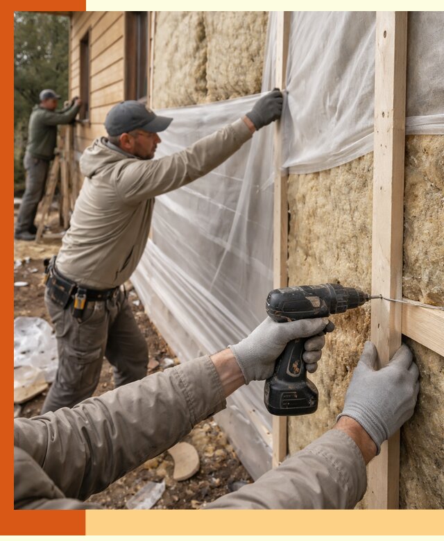 Утепление дома из бруса в Пушкине качественно и долговечно