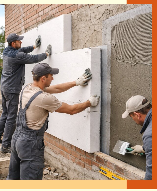 Утепление кирпичного дома в Пушкине от 4543 руб. под ключ | ТепломастерПшн