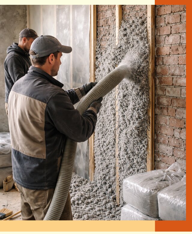 Утепление кирпичного дома эковатой в Пушкине от 2542 руб./м² | ТепломастерПшн