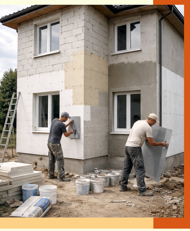 Утепление дома из газобетона в Пушкине от 4543 руб./м² — заказать у ТепломастерПшн