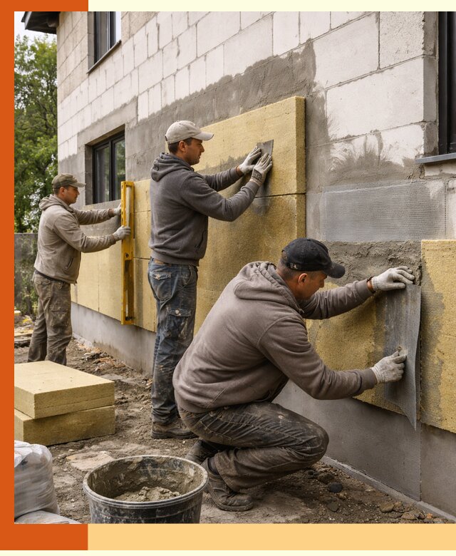 Утепление дома из газобетона в Пушкине качественно и долговечно