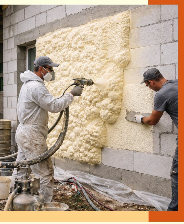 Утепление дома из газобетона ППУ в Пушкине от 5192 руб./м² под ключ | ТепломастерПшн