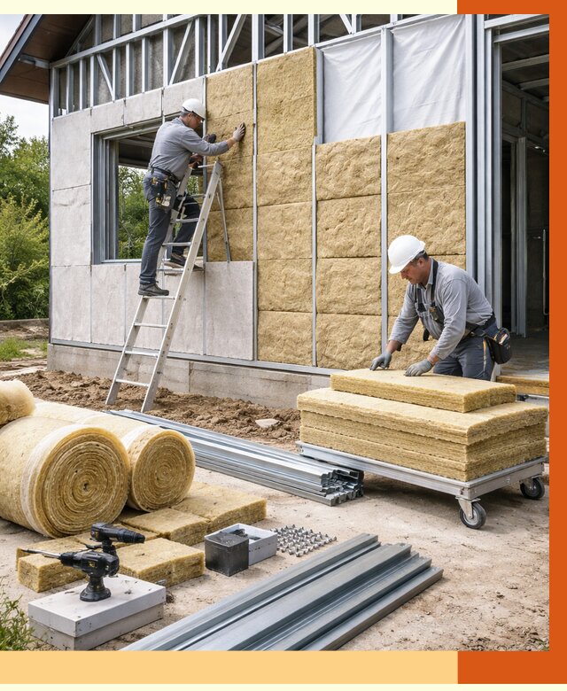 Утепление дома из ЛСТК в Пушкине от 5625 руб./м² — профессионально | ТепломастерПшн