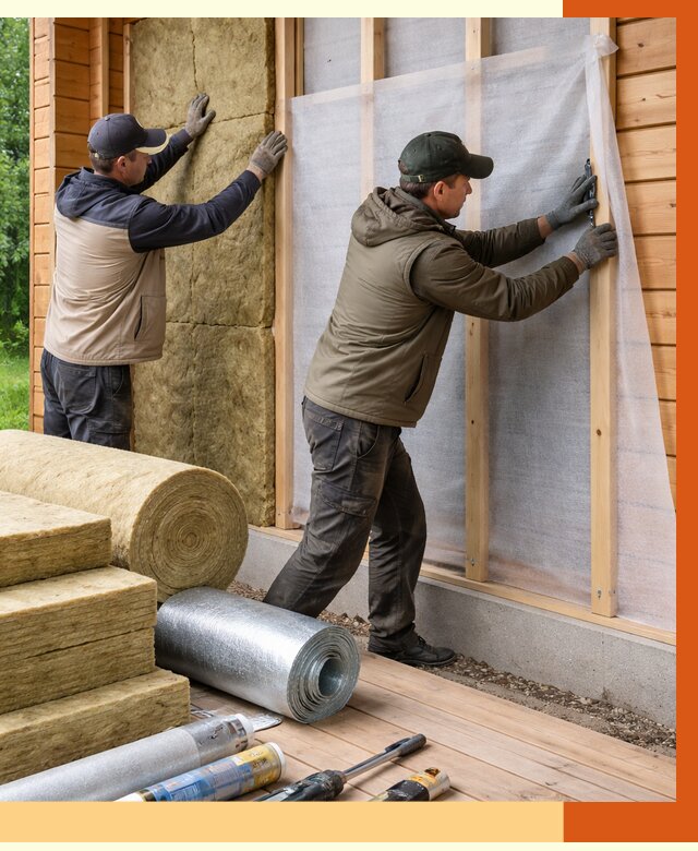 Утепление дома из двойного бруса в Пушкине от 5192 руб./м² — ТепломастерПшн под ключ