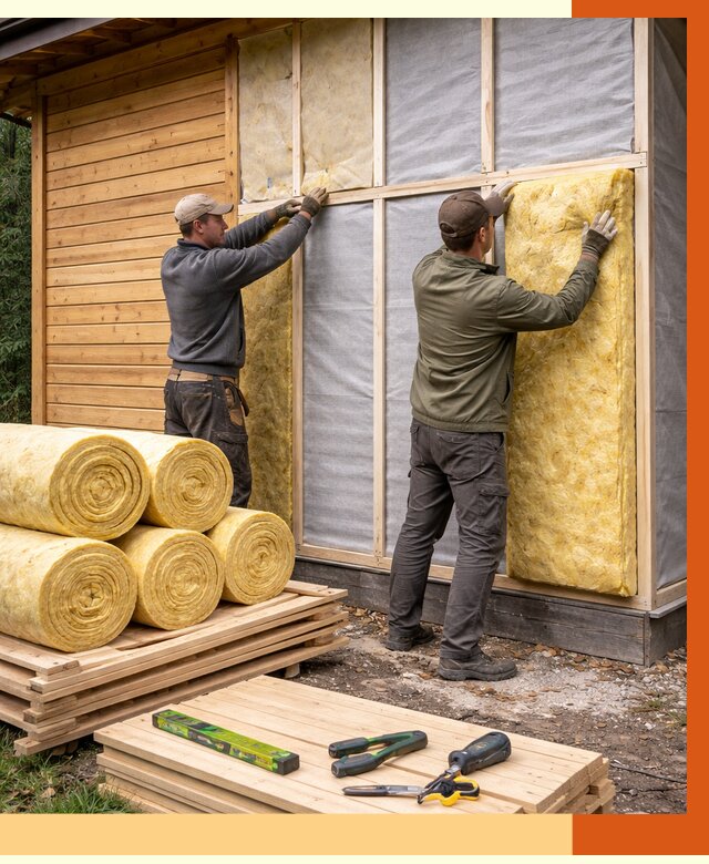 Утепление бани снаружи в Пушкине от 91945 руб. под ключ | ТепломастерПшн