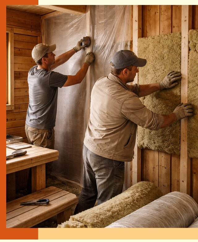 Утепление бани изнутри в Пушкине качественно и недорого