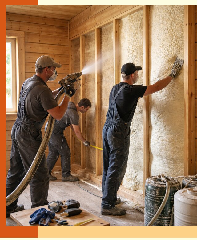 Утепление бани пенополиуретаном (ППУ) в Пушкине