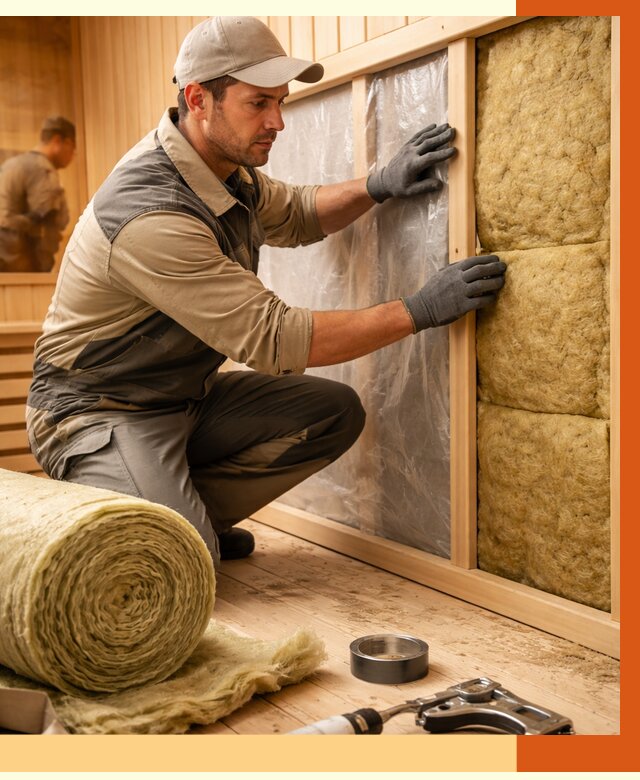 Утепление сауны изнутри в Пушкине от 7031 руб. за м2 | ППУ, под ключ — ТепломастерПшн