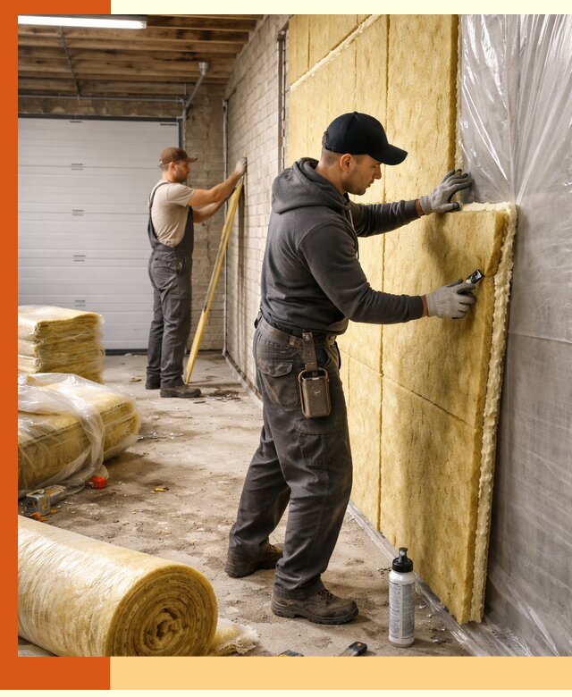 Утепление гаража под ключ в Пушкине — все виды теплоизоляции