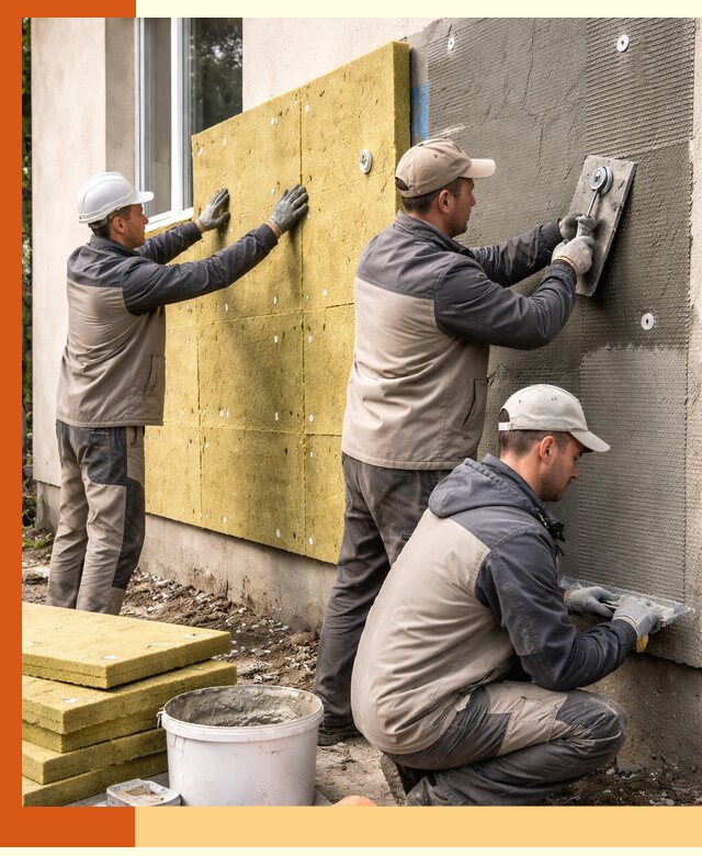 Утепление фасада под штукатурку в Пушкине — энергоэффективная технология