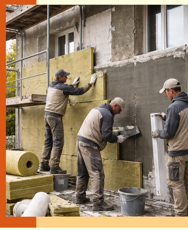 Утепление фасада зданий и домов в Пушкине