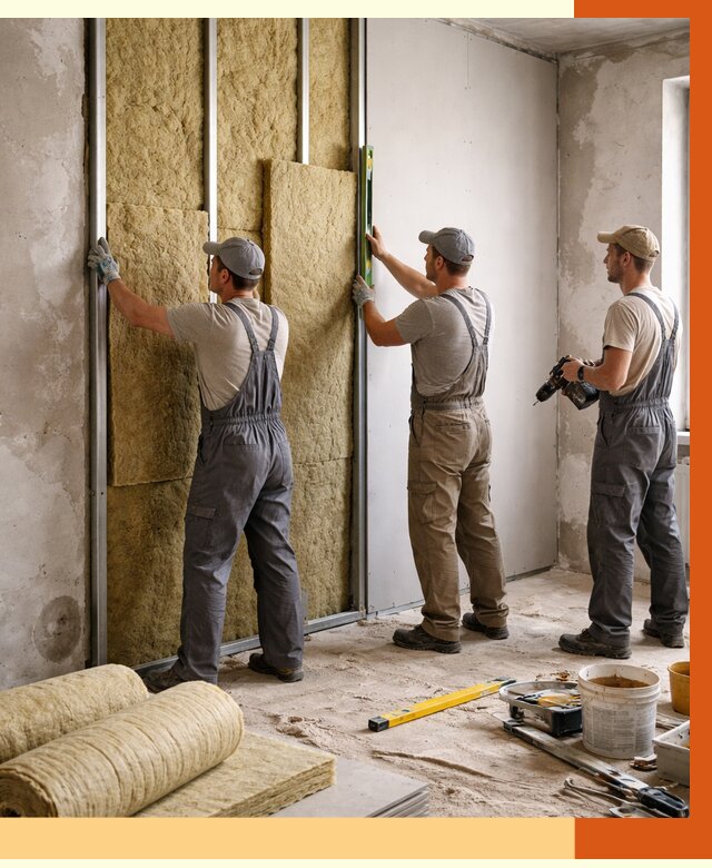 Утепление стен изнутри в Пушкине от 2434 руб/м² под ключ | ТепломастерПшн