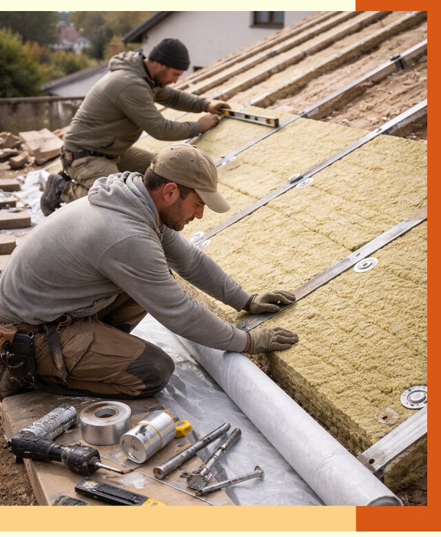 Утепление крыши снаружи в Пушкине под ключ от 1298 руб./м2 | ТепломастерПшн