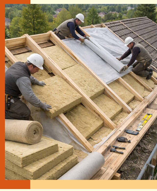 Утепление скатной крыши в Пушкине качественно и надёжно