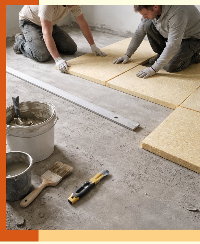 Утепление бетонного пола в Пушкине профессионально и недорого