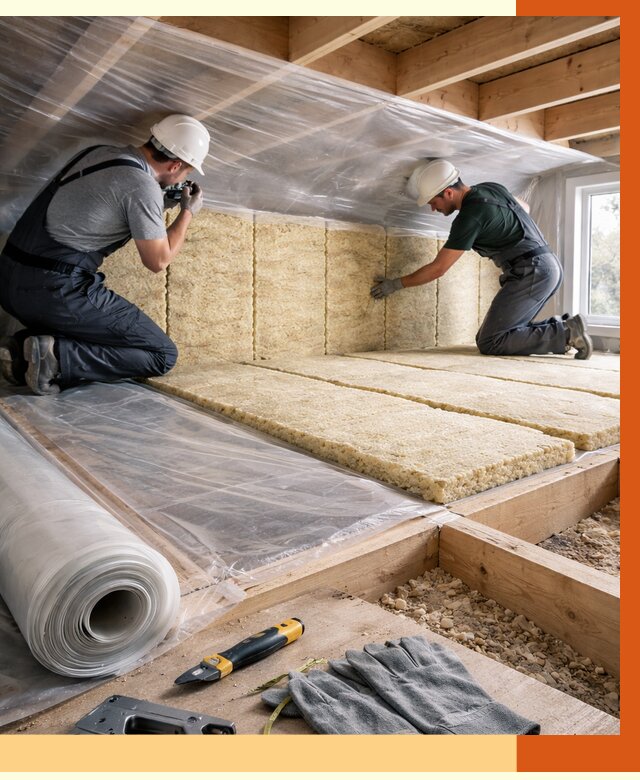 Утепление перекрытий в Пушкине от 3083 руб/м2 — утепление межэтажных и чердачных | ТепломастерПшн