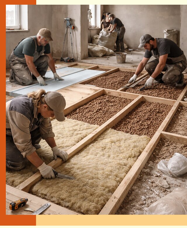 Утепление перекрытий жилых и промышленных зданий в Пушкине