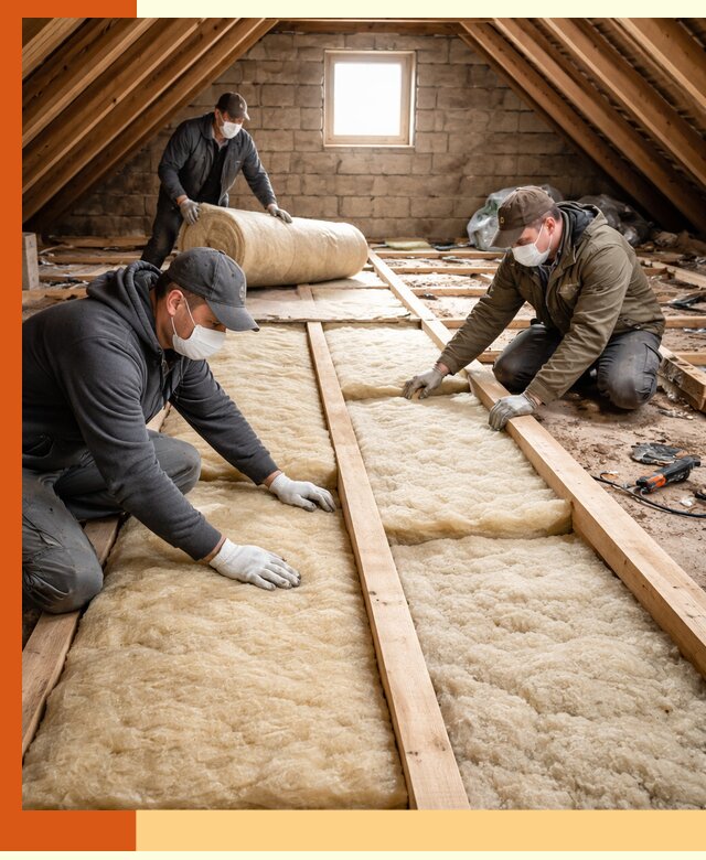 Утепление чердака в Пушкине — профессиональная теплоизоляция кровли