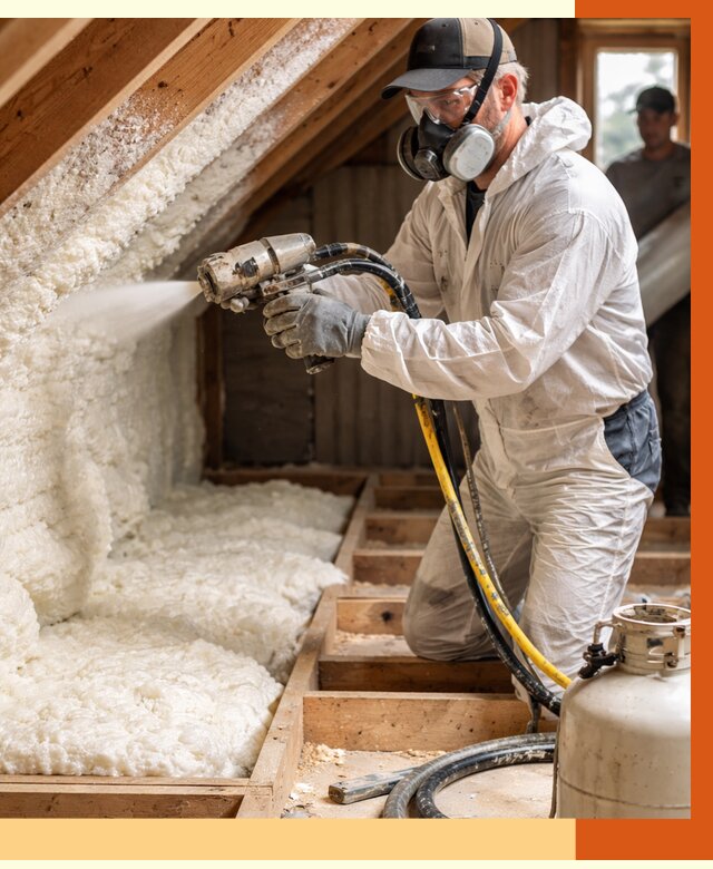 Утепление чердака ППУ в Пушкине от 9324 руб./м2 — услуга под ключ | ТепломастерПшн