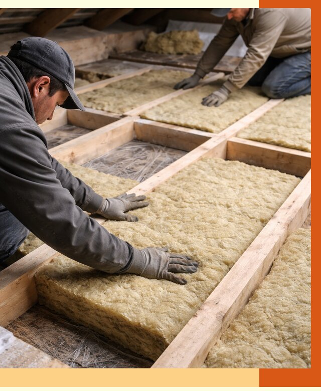 Утепление чердака минватой в Пушкине от 3786 руб/м2 под ключ | ТепломастерПшн