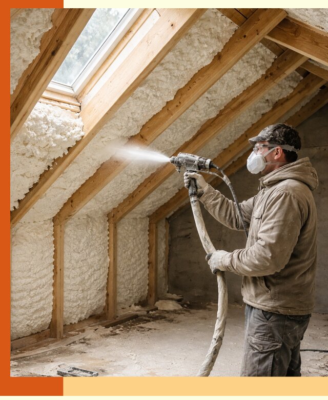 Утепление мансарды ППУ в Пушкине быстро и надежно