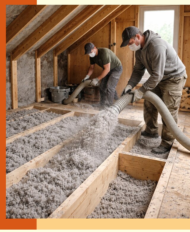 Утепление мансарды эковатой в Пушкине с гарантией качества