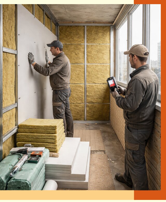 Утепление балкона в Пушкине от 4868 руб. под ключ | ТепломастерПшн