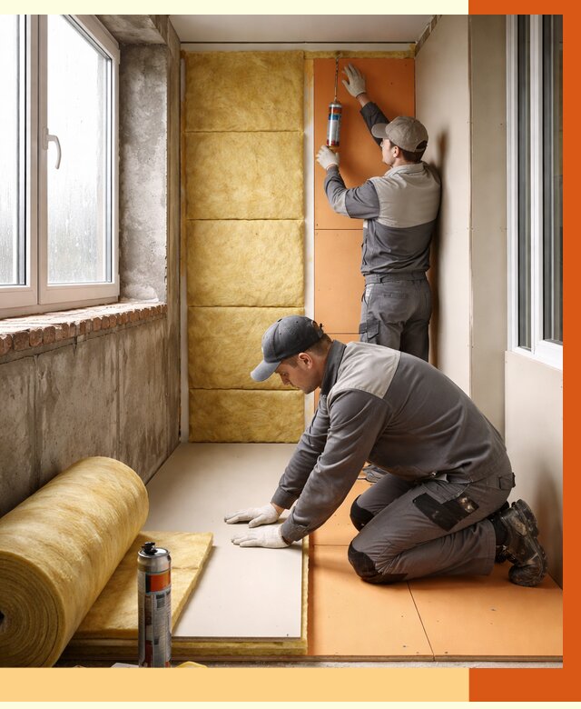 Утепление лоджии под ключ в Пушкине от 7031 руб/м2 — комплексное решение | ТепломастерПшн