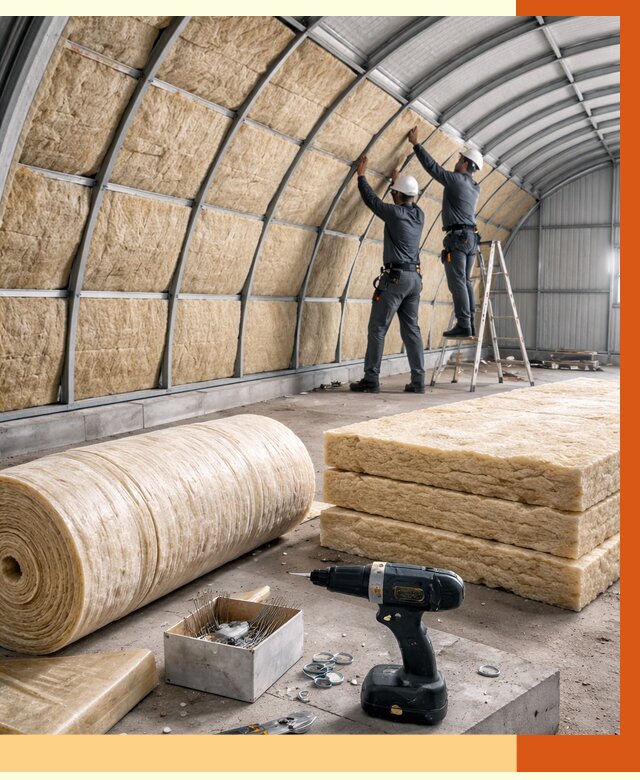 Утепление арочного ангара в Пушкине от 3461 руб./м2 под ключ | ТепломастерПшн