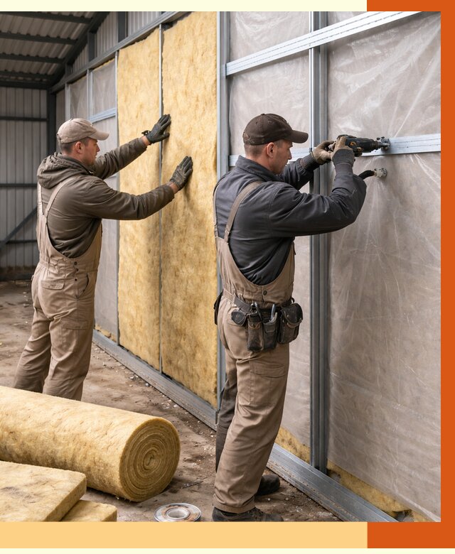 Утепление металлического ангара в Пушкине от 5138 руб/м2 — услуги под ключ | ТепломастерПшн