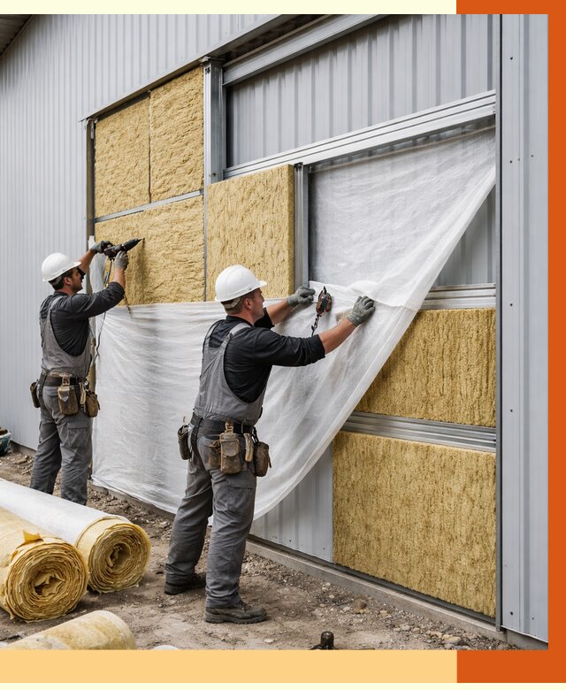 Утепление металлического склада в Пушкине от 4868 руб/м2 — комплексное утепление под ключ | ТепломастерПшн