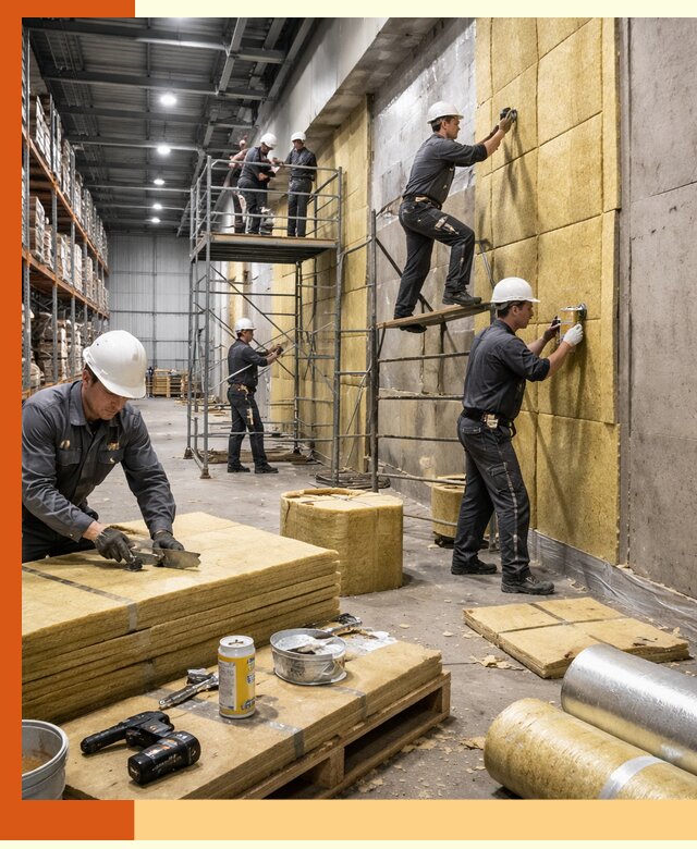 Утепление логистического центра в Пушкине качественно и экономично