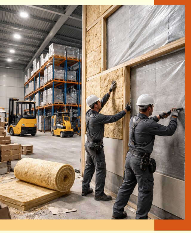 Утепление склада с техникой в Пушкине от 4543 руб./м2 — комплексно под ключ | ТепломастерПшн