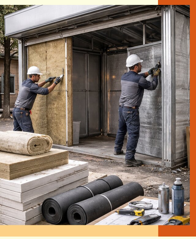 Утепление павильона шаурма в Пушкине под ключ от 1298 руб. за м² | ТепломастерПшн