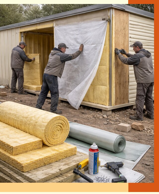 Утепление строительной бытовки в Пушкине от 13521 руб. под ключ | ТепломастерПшн