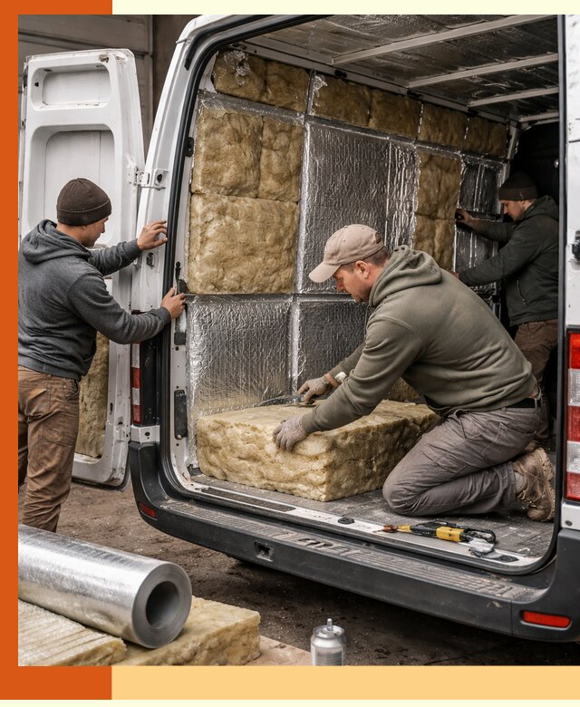 Утепление фургона в Пушкине: профессиональная теплоизоляция и шумоизоляция