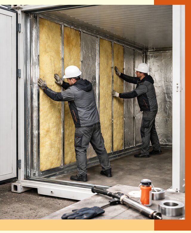 Утепление рефрижераторного контейнера в Пушкине от 48677 руб./м² | ТепломастерПшн