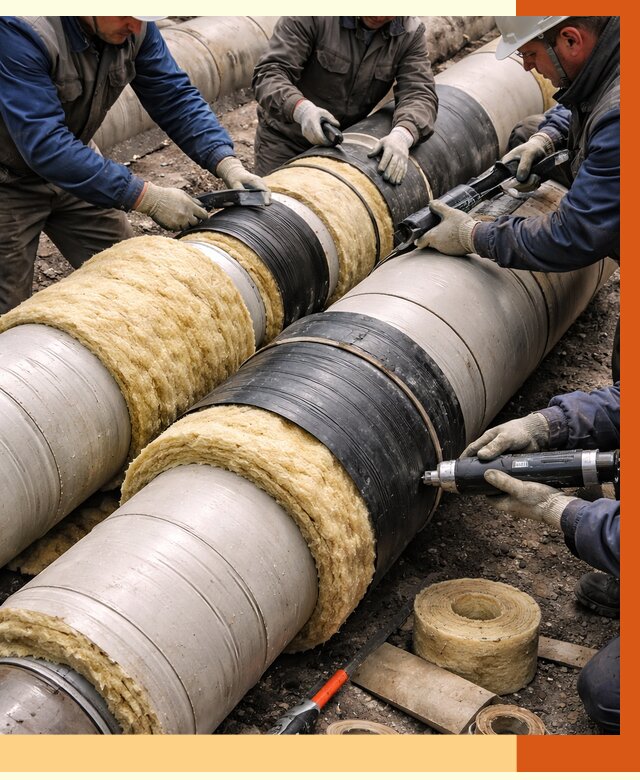 Утепление трубопровода в Пушкине под ключ от 2001 руб. — надежно и выгодно | ТепломастерПшн