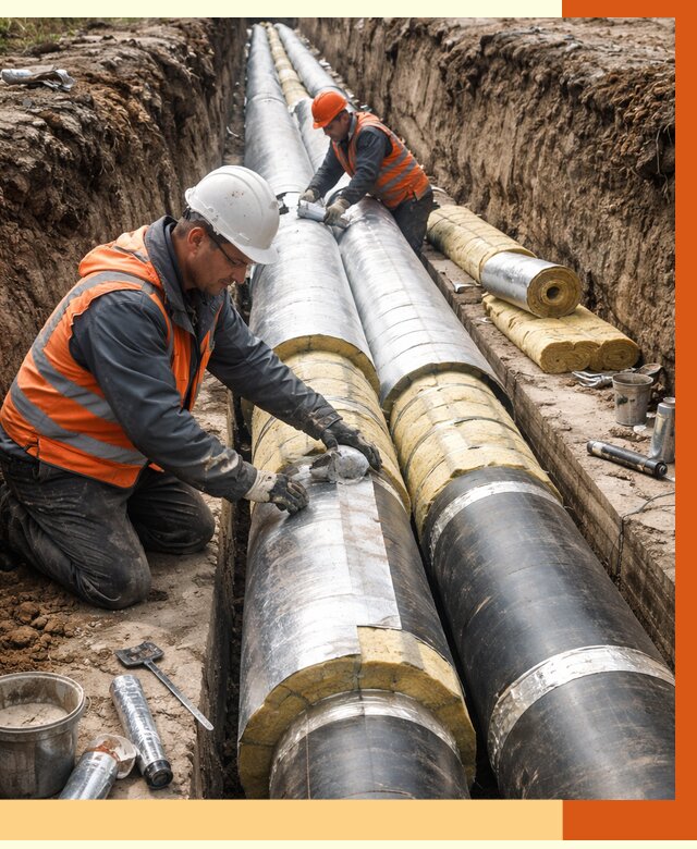 Утепление теплотрассы в Пушкине от 4868 руб./м2 — ппу и комплексная изоляция | ТепломастерПшн