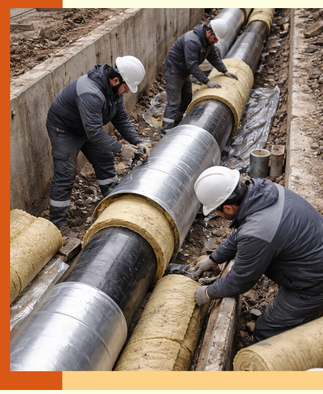 Утепление теплотрассы в Пушкине: утеплительные работы и материалы