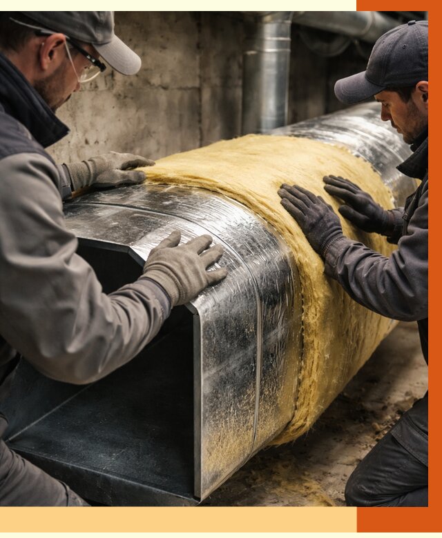 Утепление воздуховодов в Пушкине от 4543 руб. — теплоизоляция вентиляции | ТепломастерПшн