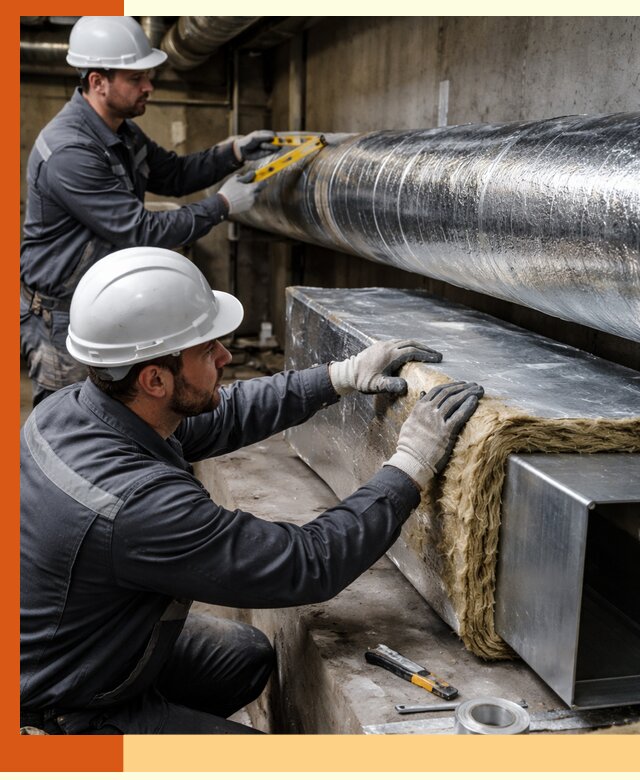 Профессиональное утепление воздуховодов и теплоизоляция в Пушкине