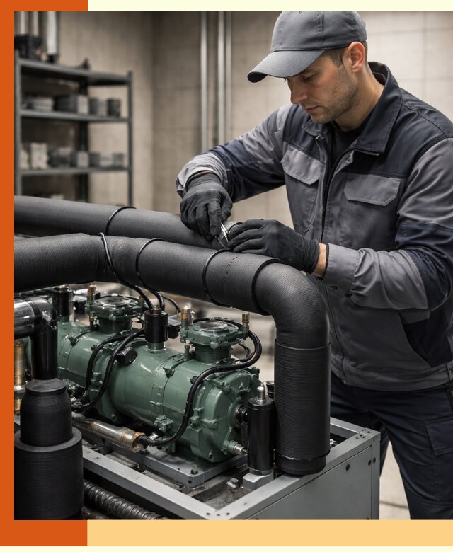 Утепление холодильного агрегата и теплоизоляция в Пушкине