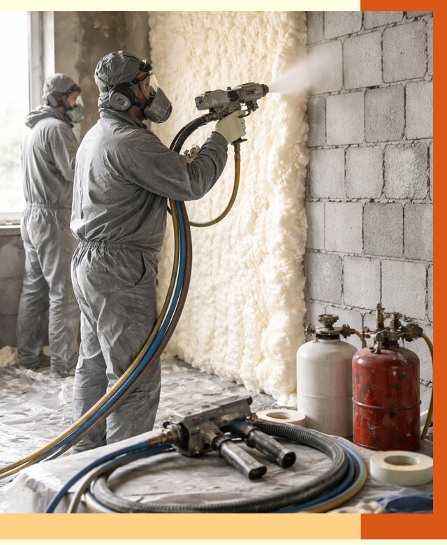 Утепление блочной стены ППУ в Пушкине от 4597 руб./м² — ТепломастерПшн